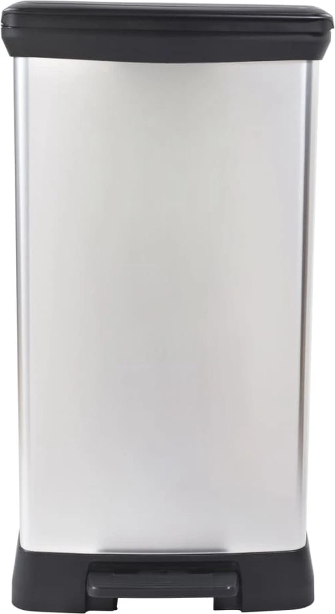 Curver Decobin Prullenbak- 50L - 39x29x72 Cm - Zilver Metallic 19 Curver Decobin Prullenbak- 50L - 39x29x72 Cm - Zilver Metallic - Afbeelding 17