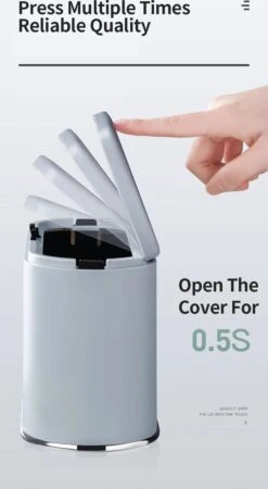 Merkloos Prullenbak Tafel - Prullenbak Auto - Prullenbak Badkamer - Klein - Wc - Afvalbak – Gray Blue - Auto - Bureau -Mepal shop 659x1200 3