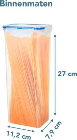 Lock&Lock Vershouddoos - Bewaardoos Voedsel - Voorraadpot - Set Van 2 Stuks - Voor Spaghetti/Pasta - 2 Liter - Transparant -Mepal shop 662x1200 2