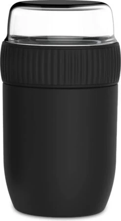 Coninx Thermos Lunchbox - Muesli Beker To Go - Isoleer Lunchpot - Yoghurtbeker To Go - Mueslibeker 840ml (600ml+240ml) - RVS / Zwart -Mepal shop 662x1200 3