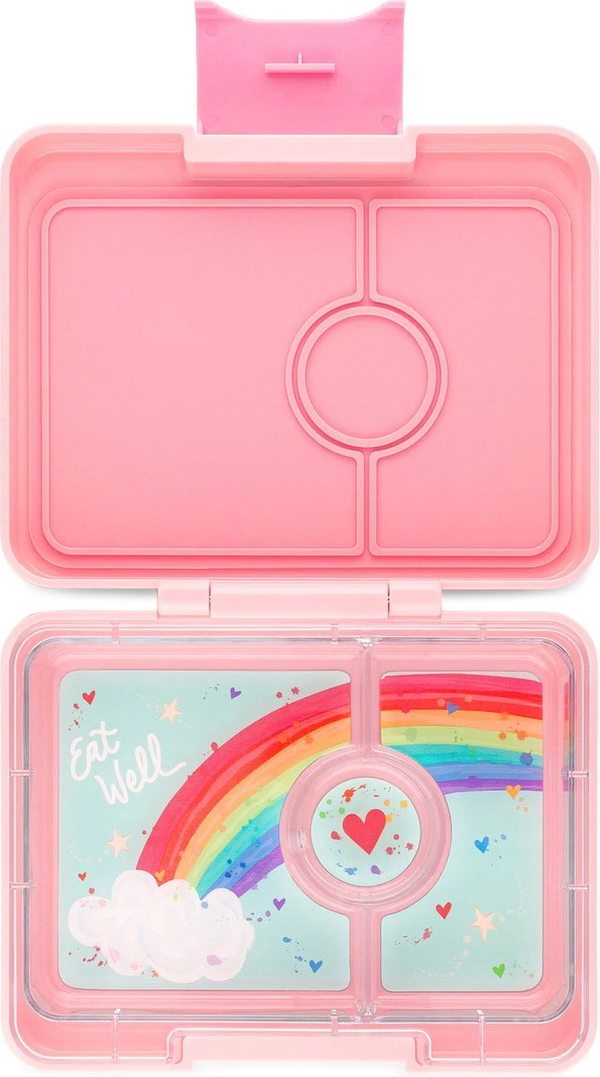Yumbox Snack - Lekvrije Bento Box Lunchbox - 3 Vakken - Coco Roze / Rainbow Tray 3 Yumbox Snack - Lekvrije Bento Box Lunchbox - 3 Vakken - Coco Roze / Rainbow Tray