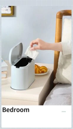 Merkloos Prullenbak Tafel - Prullenbak Auto - Prullenbak Badkamer - Klein - Wc - Afvalbak – Gray Blue - Auto - Bureau -Mepal shop 677x1200 2