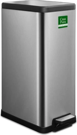 Casa Pura Prullenbak - Vuilnisbak - Zack - Afvalbak Voor Keuken - Roestvrij Staal - 18L