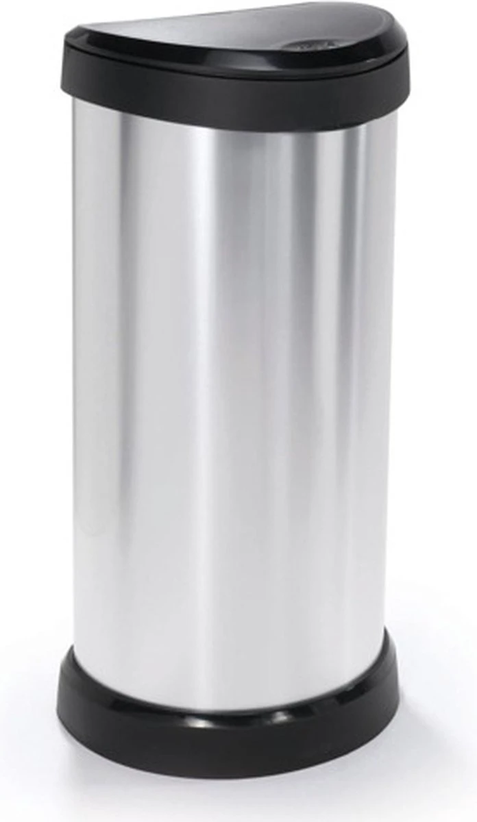 Curver Decobin Push Prullenbak - 40L - Metallic - Recycled Kunststof 11 Curver Decobin Push Prullenbak - 40L - Metallic - Recycled Kunststof - Afbeelding 9