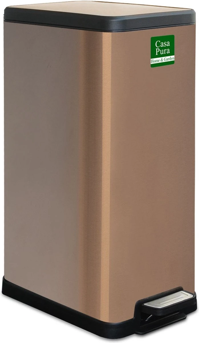 Casa Pura Prullenbak - Vuilnisbak - Zack - Afvalbak Voor Keuken - Brons - 15 L 3 Casa Pura Prullenbak - Vuilnisbak - Zack - Afvalbak Voor Keuken - Brons - 15 L