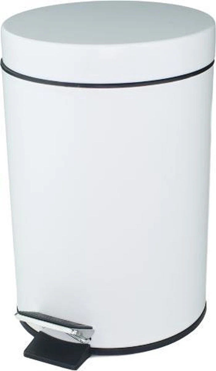 Merkloos Pedaalemmer - Wit - 3l - 25x16.5cm 3 Merkloos Pedaalemmer - Wit - 3l - 25x16.5cm