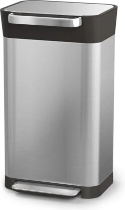 Joseph Joseph Intelligent Waste Prullenbak Titan Slim - RVS - 30 L - Zilver