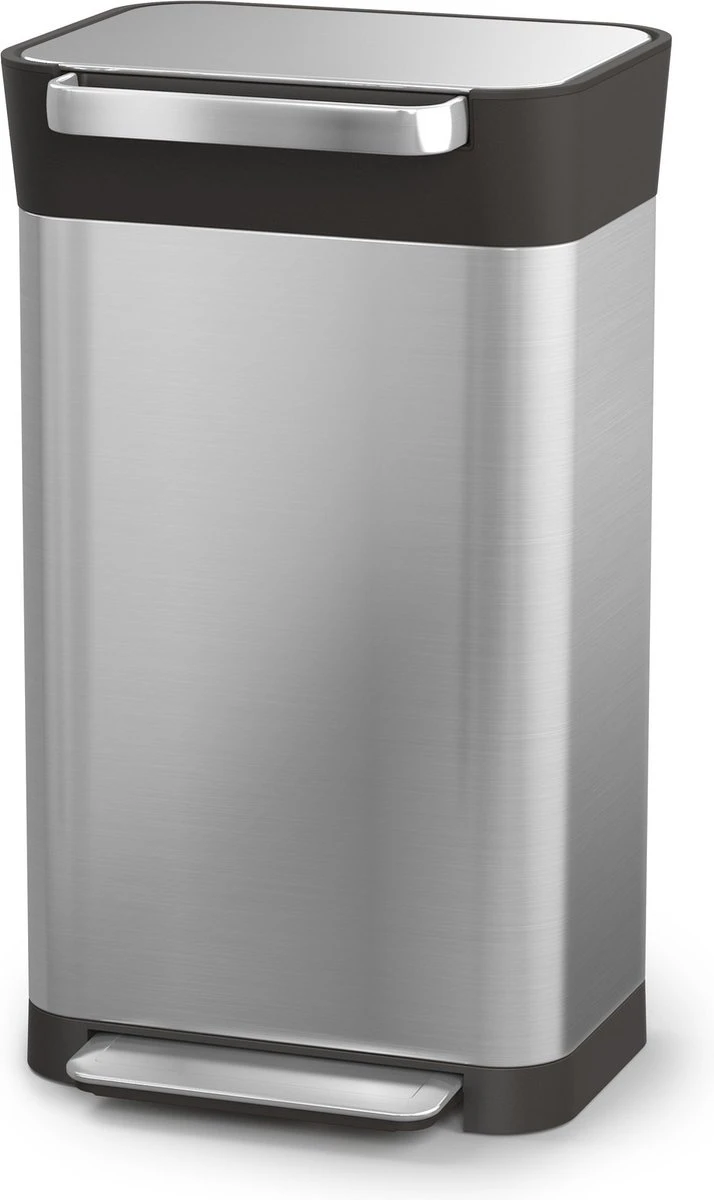 Joseph Joseph Intelligent Waste Prullenbak Titan Slim - RVS - 30 L - Zilver 3 Joseph Joseph Intelligent Waste Prullenbak Titan Slim - RVS - 30 L - Zilver