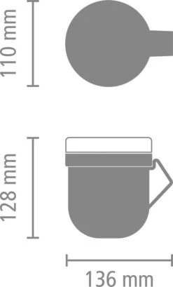 Brabantia Make & Take Soepbeker - 0,6 L - Kunststof - Dark Grey -Mepal shop 725x1200 6