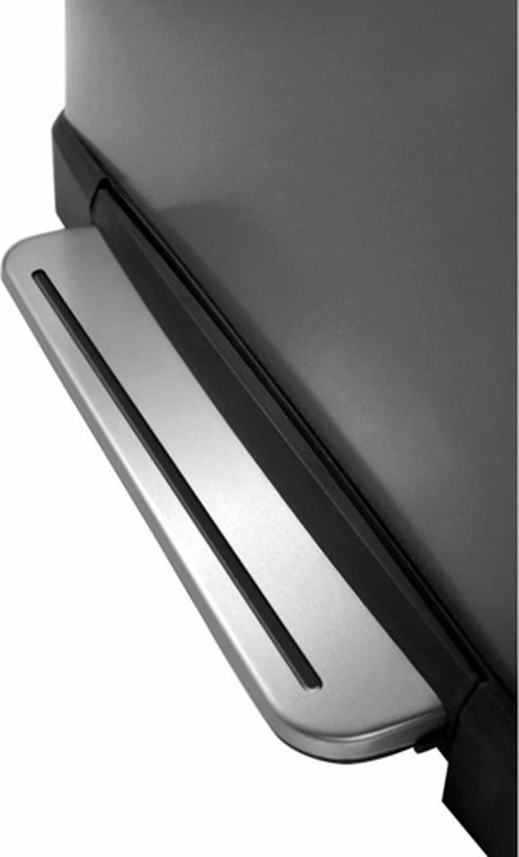 EKO E-Cube Prullenbak - Black Steel - 28 + 18 Liter - Anti-slip- Soft-close - Fingerprintproof 5 EKO E-Cube Prullenbak - Black Steel - 28 + 18 Liter - Anti-slip- Soft-close - Fingerprintproof - Afbeelding 3