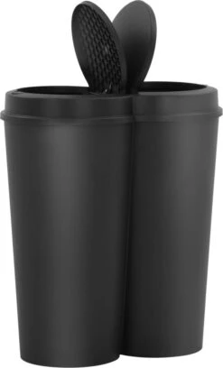 VidaXL Prullenbak Dubbel 50 L Zwart 17 VidaXL Prullenbak Dubbel 50 L Zwart -Mepal shop 727x1200 3