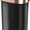 Stangvollby Nausta Sensor Prullenbak - 58 Liter - Zwart Met Roségouden Deksel - RVS - Soft Close - Vingerafdrukvrij - Zwarte Afvalbak Met Koperen Rand - Hygiënische Automatische Deksel - Keuken Afvalemmer - Kantoor Vuilbak 60 Liter - Elektrisch -Mepal shop 728x1200 2
