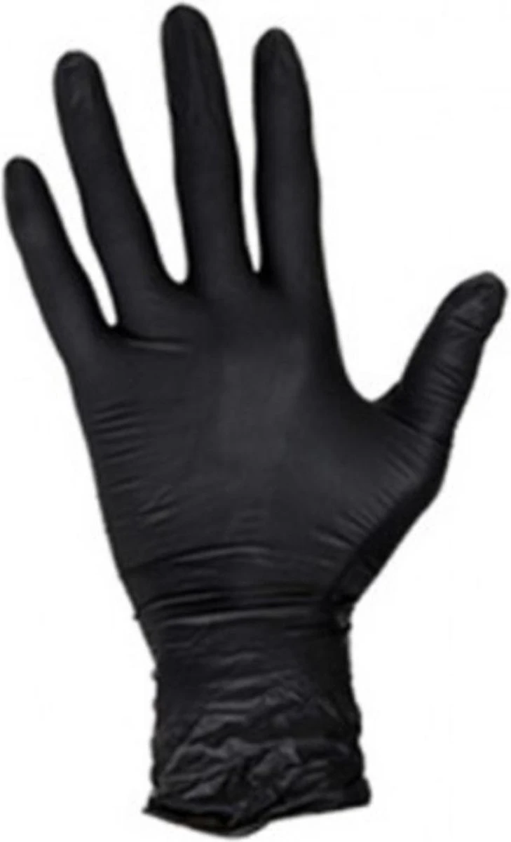 Unigloves Black Pearl - Nitril Handschoenen - Zwart - Maat L - Disposable Handschoenen - Zonder Latex - Poedervrij - 100stuks 5 Unigloves Black Pearl - Nitril Handschoenen - Zwart - Maat L - Disposable Handschoenen - Zonder Latex - Poedervrij - 100stuks - Afbeelding 3