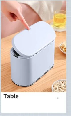 Merkloos Prullenbak Tafel - Prullenbak Auto - Prullenbak Badkamer - Klein - Wc - Afvalbak – Gray Blue - Auto - Bureau -Mepal shop 732x1200 1