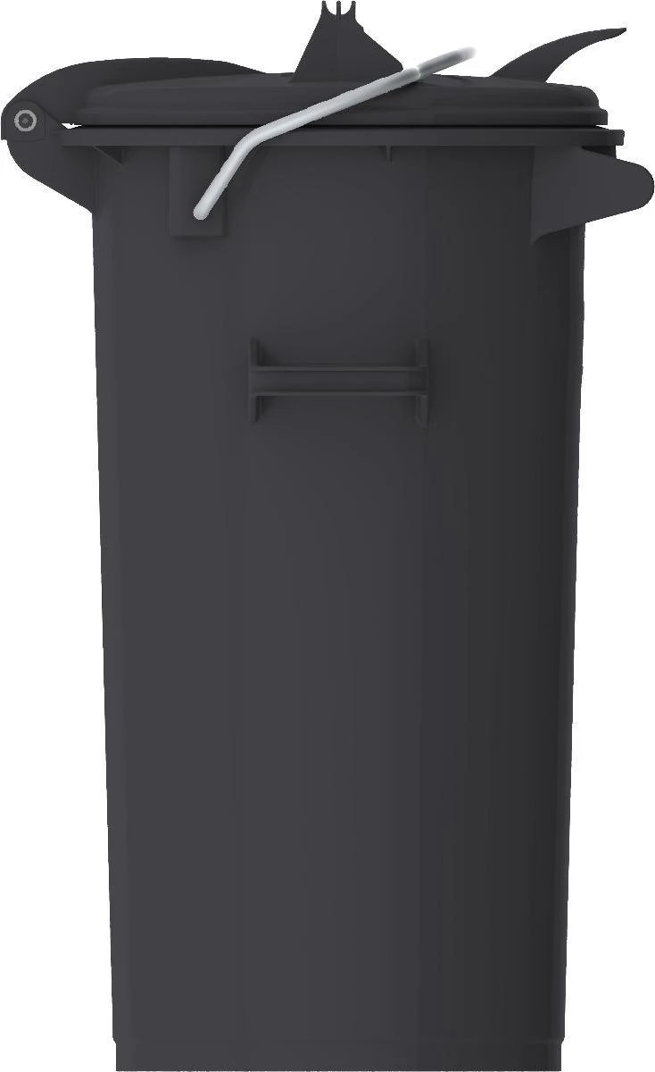 Kunststof Afvalemmer 50 Liter Grijs Met Beugel 4 Kunststof Afvalemmer 50 Liter Grijs Met Beugel - Afbeelding 2