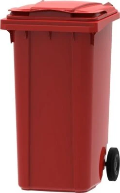 Kunststof Kliko Afval Rolcontainer Mini Container - 240 Liter - Rood