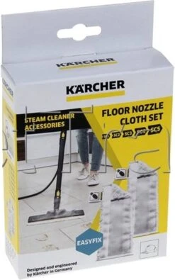 Karcher Vloerdoeken - Microvezeldoeken Easyfix SC1 - SC2 - SC3 - SC4 - SC5 Doekenset Stoomreiniger - Met Klittenband - Set A 2 Stuks -Mepal shop 751x1200