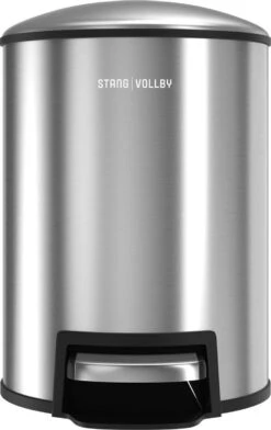 Pedaalemmer - 12 Liter - RVS - Afvalemmer StangVollby Docksta - Toilet - Badkamer - Kantoor - Klein - Soft Close Deksel - Chique Design - RVS Pedaal Prullenbak - Afvalzak Inkeping - Vuilnisbak Badkamer -Mepal shop 756x1200 1