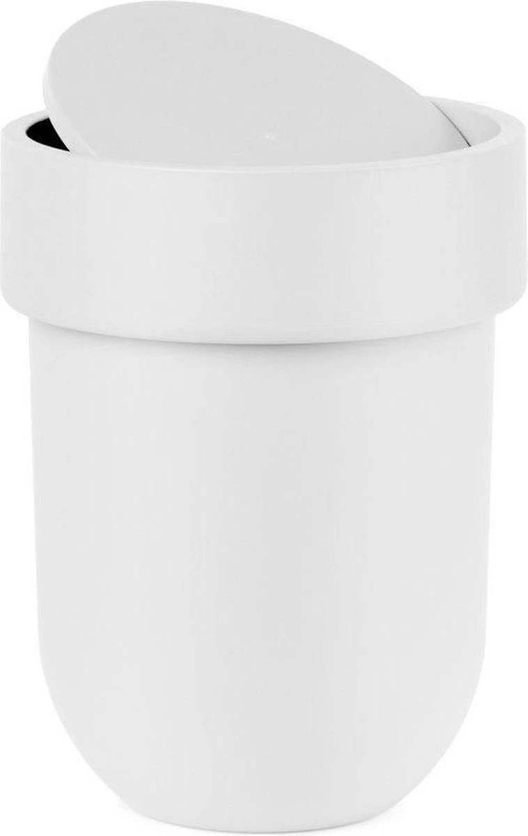 Umbra Touch Afvalbak Met Deksel - Wit 3 Umbra Touch Afvalbak Met Deksel - Wit