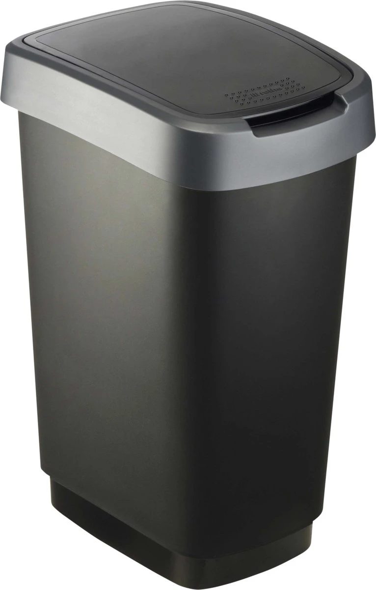 Rotho Twist Afvalbak - 25L - 47cm - Antraciet 14 Rotho Twist Afvalbak - 25L - 47cm - Antraciet - Afbeelding 12