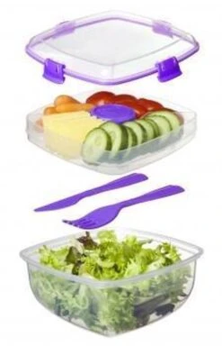 Sistema Salade Box Met Bestek - Geelgroen -Mepal shop 771x1200 3