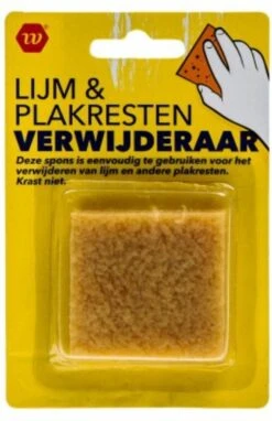 Merkloos Lijm & Plakresten Verwijderaar - Spons Om Eenvoudig Lijmresten Te Verwijderen