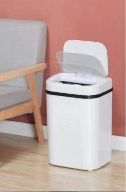 OKNE Prullenbak Met Sensor - 15 Liter - - Toilet Afvalemmer - Badkamer Afvalbak - Vuilnisbak - 15L - Vingerafdrukvrij - Hygiënisch - Elektrische Softclose Deksel - Automatische Deksel - Sensor Vuilbak - Zwart -Mepal shop 786x1200 7