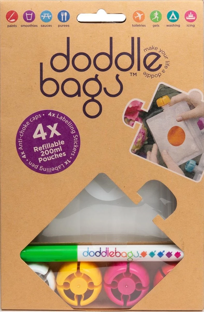 Doddle - Doddlebags 200 Ml 4 Pcs 3 Doddle - Doddlebags 200 Ml 4 Pcs