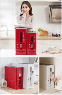 Merkloos TDR-Japans Rijst/Granen Container/Dispenser/ Opbergdoos - 6KG Inhoud - Wit -Mepal shop 787x1200 7