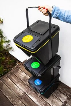 Afvalscheidingsbakken - Stapelbaar - Recycle Afvalbak - 4 Stuks - 4 X 25 Liter 13 Afvalscheidingsbakken - Stapelbaar - Recycle Afvalbak - 4 Stuks - 4 X 25 Liter -Mepal shop 799x1200 42