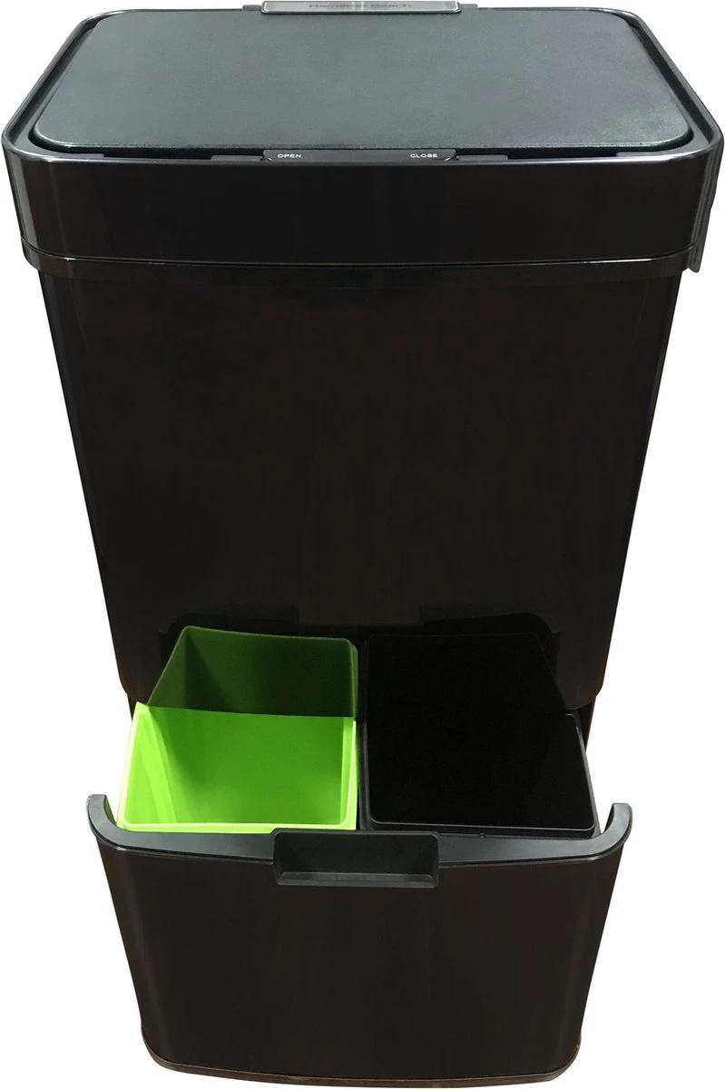 4cookz® Smart Waste Black Prullenbak Afvalscheiding Met Sensor 72 Ltr 3 4cookz® Smart Waste Black Prullenbak Afvalscheiding Met Sensor 72 Ltr