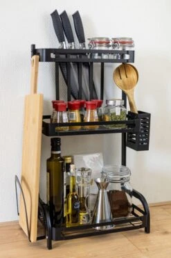 Sens Design Kruidenrek Staand – Keukenrek Voor Kruidenpotjes - Zwart -Mepal shop 800x1200 117