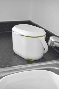 Prullenbak - Compost Caddy-GFT Afvalbakje - Losse Binnenemmer - Wit/Groen -Mepal shop 800x1200 52