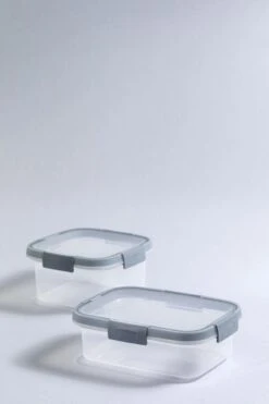 Curver Smart Fresh Eco Vershoudbakje Met Deksel - Rechthoekig - 1L - Transparant/Smokey Grey -Mepal shop 800x1200 93