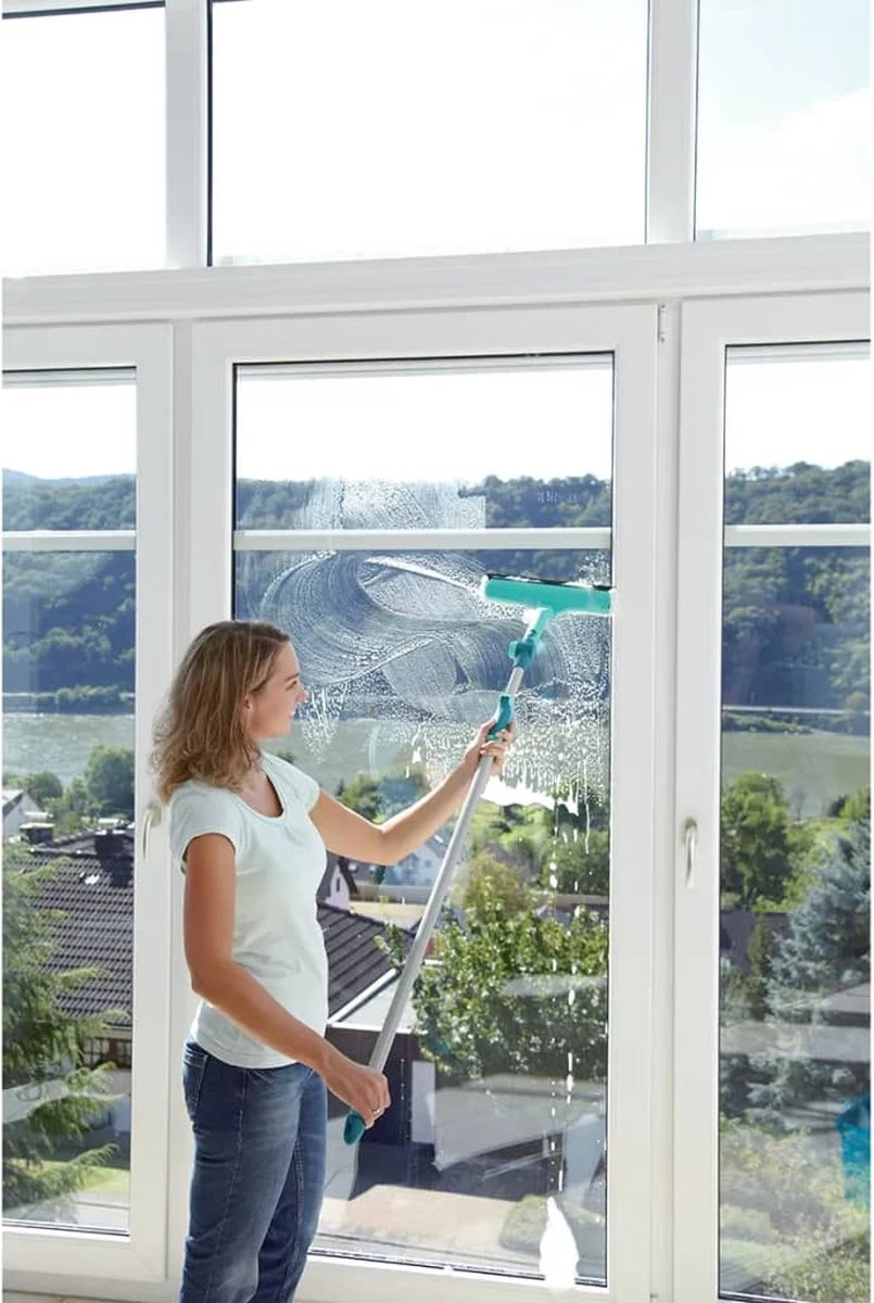 Leifheit Raamwisser 3in1 28 Cm Met Telescoopsteel En Draaiknop (110-190 Cm) Click System 6 Leifheit Raamwisser 3in1 28 Cm Met Telescoopsteel En Draaiknop (110-190 Cm) Click System - Afbeelding 4