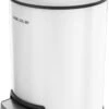 Pedaalemmer - 3 Liter - RVS - Wit - Afvalemmer StangVollby Rosvik - Toilet - Badkamer - Klein - Soft Close Deksel - Chique Design - Kleine Witte Pedaal Prullenbak - Afvalzak Inkeping - Vuilnisbak Badkamer
