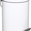 5Five Pedaalemmer - Wit - Metaal 3 Liter 25 Cm - Voor Badkamer En Toilet - Prullenbak