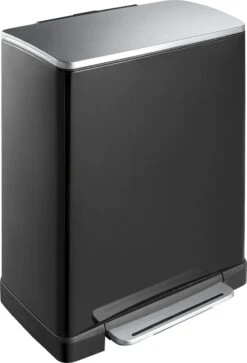 EKO E-Cube Prullenbak - 28+18 L - Zwart -Mepal shop 817x1200 2