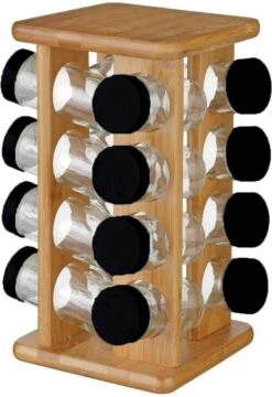 Kruidenrekje Met 16 Kruidenpotjes 29 Cm Van Bamboe - Keukenkruiden Potjes - Kruiden Bewaren -Mepal shop 823x1200 3