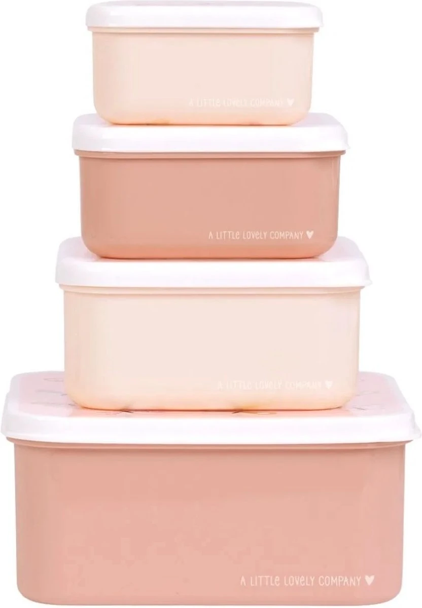 A Little Lovely Company - Brooddoos - Broodtrommel - Lunch & Snack Box Set Van 4 - Vlinders 8 A Little Lovely Company - Brooddoos - Broodtrommel - Lunch & Snack Box Set Van 4 - Vlinders - Afbeelding 6