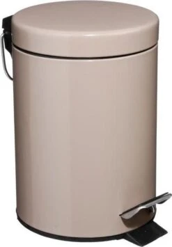 5Five - Prullenbak/pedaalemmer Taupe Metaal 3 Liter - 17 X 25 Cm - Voor Badkamer En Toilet -Mepal shop 835x1200 1
