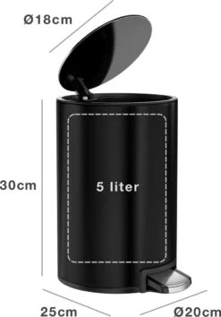 Pedaalemmer Stangvollby Kallax - 5 Liter - RVS - Zwart - Prullenbak - Toilet - Badkamer - Klein - Soft Close Deksel - Chique Design - Kleine Zwarte Pedaal Afvalemmer - Vuilnisbak Badkamer 19 Pedaalemmer Stangvollby Kallax - 5 Liter - RVS - Zwart - Prullenbak - Toilet - Badkamer - Klein - Soft Close Deksel - Chique Design - Kleine Zwarte Pedaal Afvalemmer - Vuilnisbak Badkamer -Mepal shop 837x1200 1