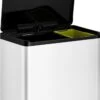 EKO Essential Recycling Prullenbak - 20 + 9 Liter - Wit