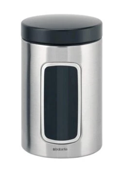 Brabantia Voorraadbus - 1,4 L - Matt Steel Fingerprint Proof / Matt Black Deksel - Met Venster -Mepal shop 844x1200 6