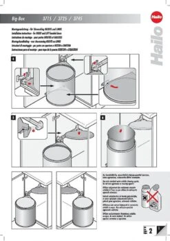 Hailo Inbouw Prullenbak - 15 L - Zilvergrijs / Zwart -Mepal shop 848x1200 8