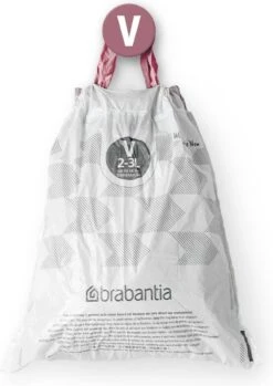 Brabantia PerfectFit Vuilniszakken - 2 - 3 L - Code V - 10 Rollen X 20 Stuks -Mepal shop 849x1200 3