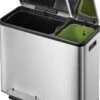 EKO EcoCasa Recycle Prullenbak - 30 + 15 L - Mat RVS