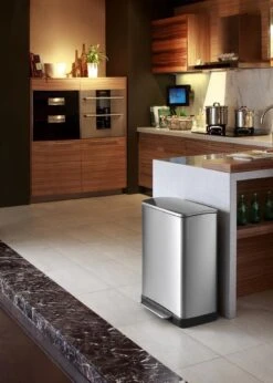 EKO E-Cube Prullenbak - 28+18 L - Mat RVS -Mepal shop 856x1200 3