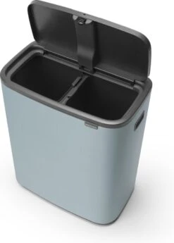Brabantia Bo Touch Bin Prullenbak - 2 X 30 L - Metallic Mint -Mepal shop 858x1200 4