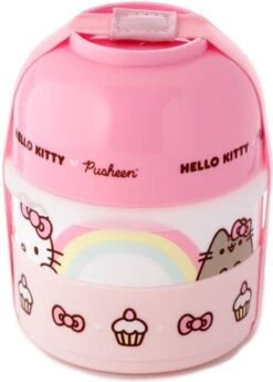 Hello Kitty & Pusheen De Kat - Gestapelde Ronde Bento Box Lunchtrommel